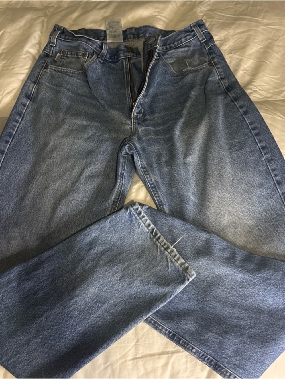 Carhartt Men's Straight-Leg Blue Denim Jeans